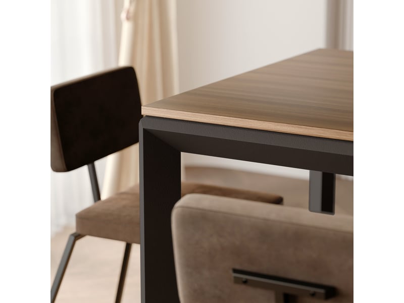 Table à manger extensible faro - 6-8 personnes - rectangulaire - 160x90x76 cm - noyer noir FARO - Conforama D