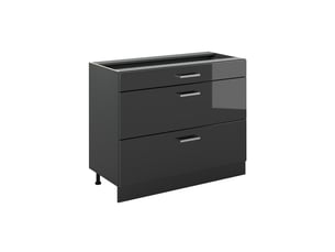 Vicco meuble cuisine, anthracite haute brillanceanthracite, 100cm sans plan de travail