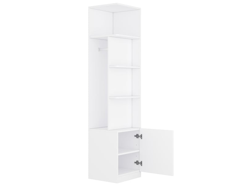  Armoire avec 2 tringles, 2 tiroirs, blanche 135x45x200 cm  - Conforama E