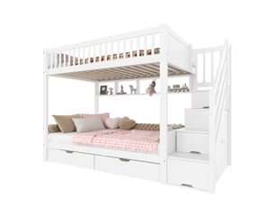 Lit superposé 2x90x200 cm <strong></strong> <strong></strong> coloris blanc