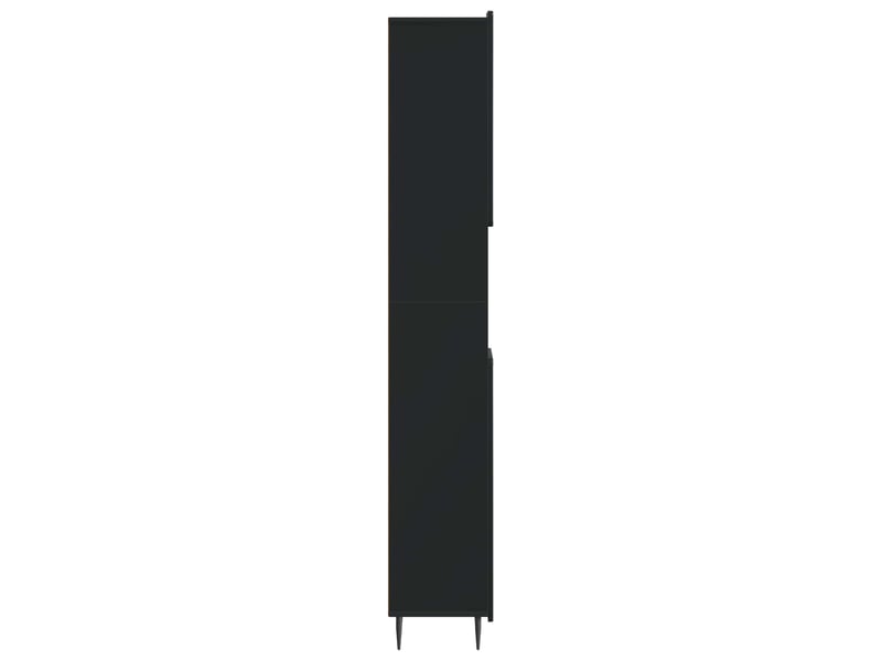 Colonne de salle de bain avec étagère ouverte zwolle noir - Conforama E