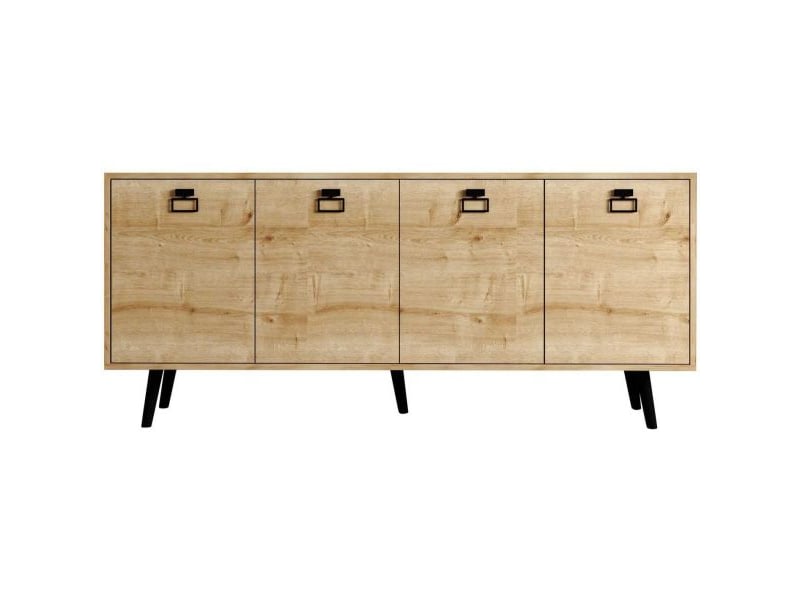  Buffet 4 portes en aggloméré mirza modern chêne  - Conforama B