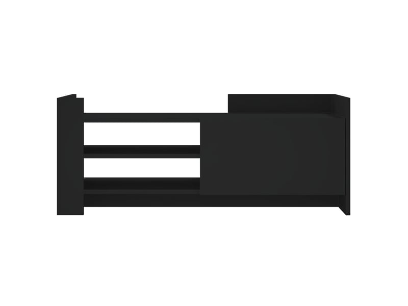  Meuble tv - banc tv - meuble de rangement noir 100x35x40 cm bois d'ingénierie  - Conforama D