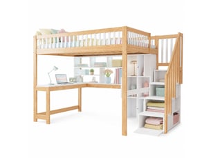Lit mezzanine 140x200 cm STILVORA   coloris blanc