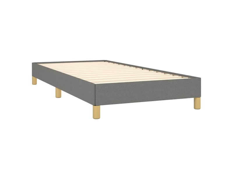  Lit simple- lit adulte -  cadre de lit sans matelas gris foncé 100x200 cm tissu  - Conforama C