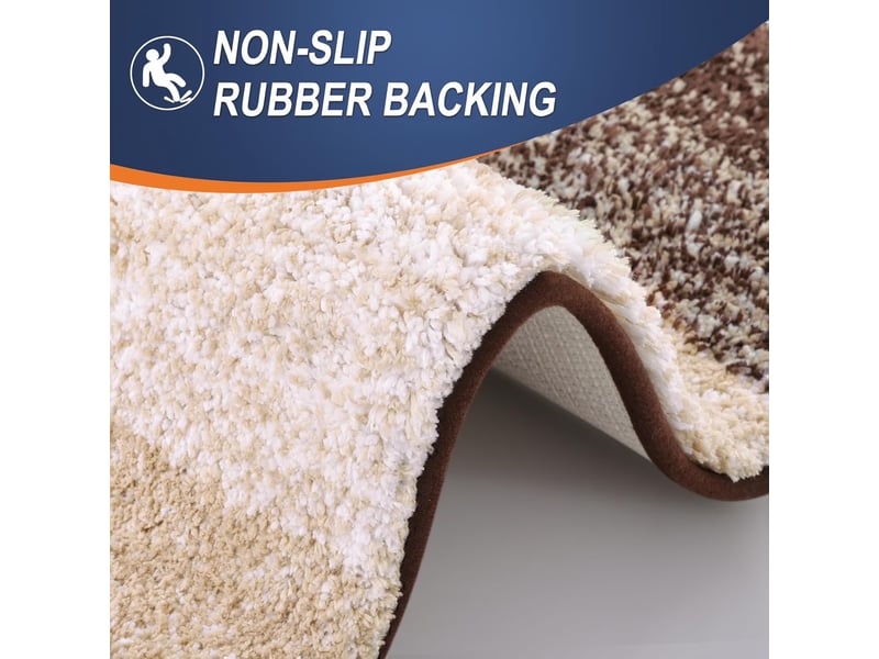  Tapis de bain en microfibre antidérapant - 16 x 24 pouces - marron  - Conforama E