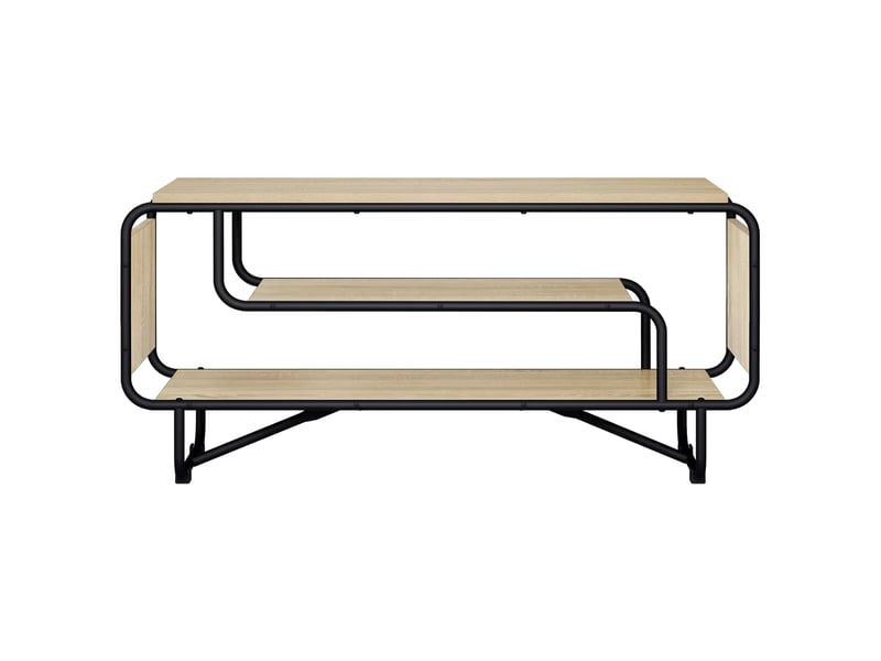  Meuble tv moderne, banc tv 98x36x45 cm chêne sonoma bois d'ingénierie  - Conforama C