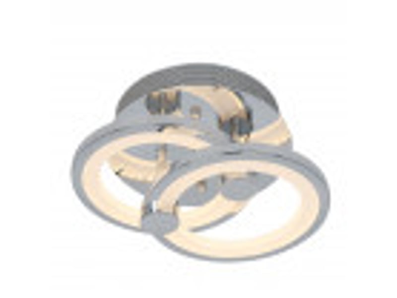  Fabrilamp sydney, plafonnier, moderne, led, 32 w, 4160 lm, 3000-4000-6500 k, chromé, 14 x 30 x 20 cm 155982020 - Conforama D