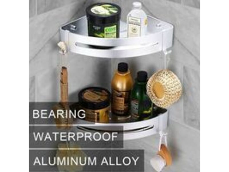  Etagère de douche d’angle, etagère de salle de bain sans forage, murale adhésive serviteur de douche (2 pièces)  - Conforama C