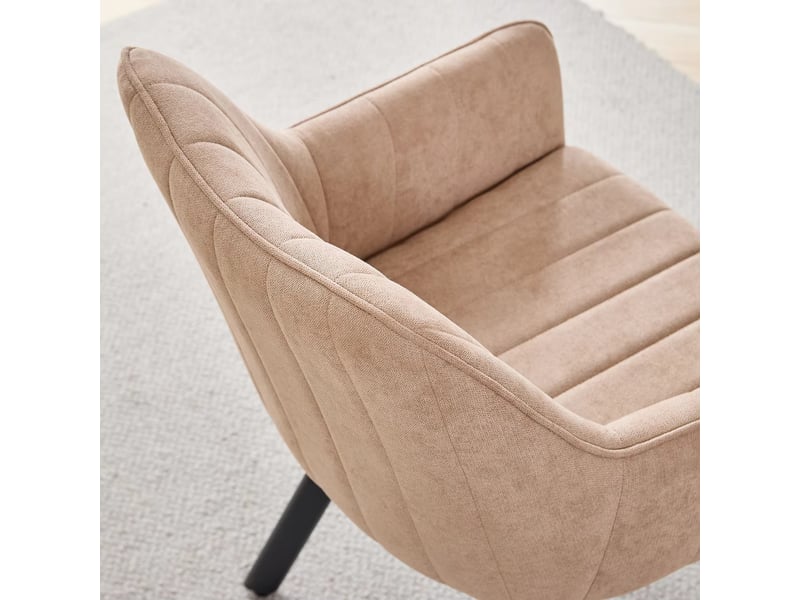 Chaise de salle à manger - chaises pivotantes modernes, lot de 2 chaises rembourrées pivotantes à 360 degrés, kaki - Conforama E