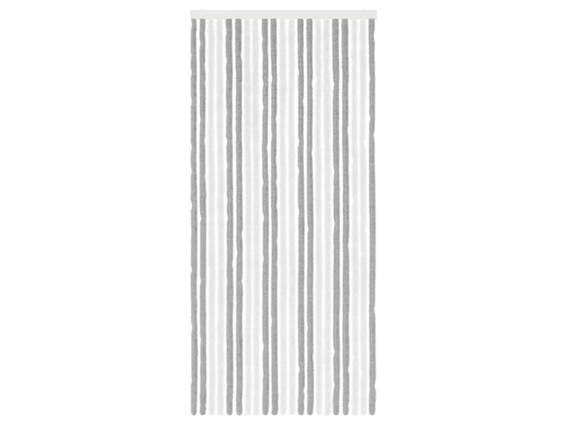  Rideau anti-insectes, moustiquaire en chenille gris et blanc 90 x 200 cm cf43456  - Conforama C