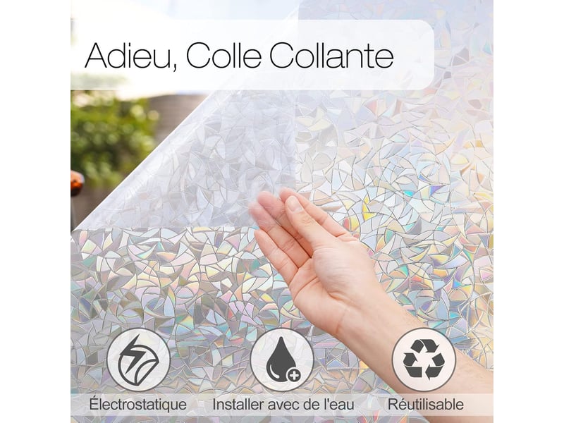  Film pour vitre à motif arc-en-ciel – 50x200 cm  - Conforama C