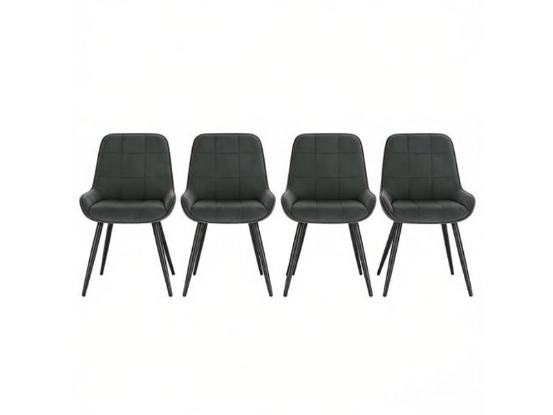  Chaises d'accent chic et fonctionnelles - bureau, cuisine et salon - ensemble de 4 chaises à manger rembourrées  - Conforama A