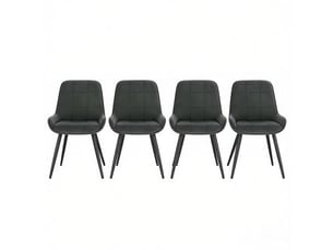 Chaises d'accent chic et fonctionnelles - bureau, cuisine et salon - ensemble de 4 chaises à manger rembourrées