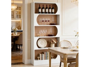 Bibliotheque coloris  blanc 5 étagère(s) <strong>TCQPZ</strong> <strong></strong> - 30 cm x 180 cm