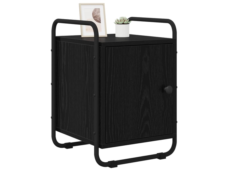  Table de chevet - cabinet de chevet - table de nuit 2 pc chêne noir bois d'ingénierie  - Conforama B