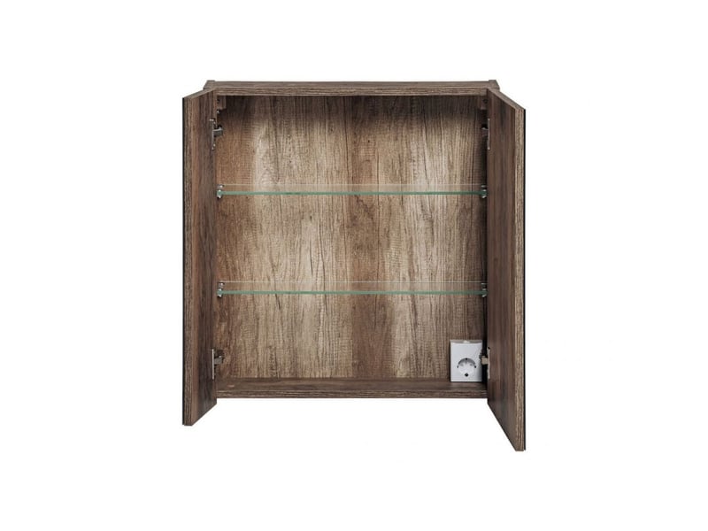 Ensemble salle de bain double vasques 140 cm + 5 éléments - rosario oak - Conforama C