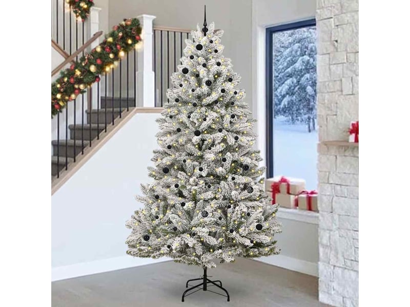Sapin de noël, arbre de noël artificiel 270 cm 300 led blanc chaud cf61017 - Conforama B