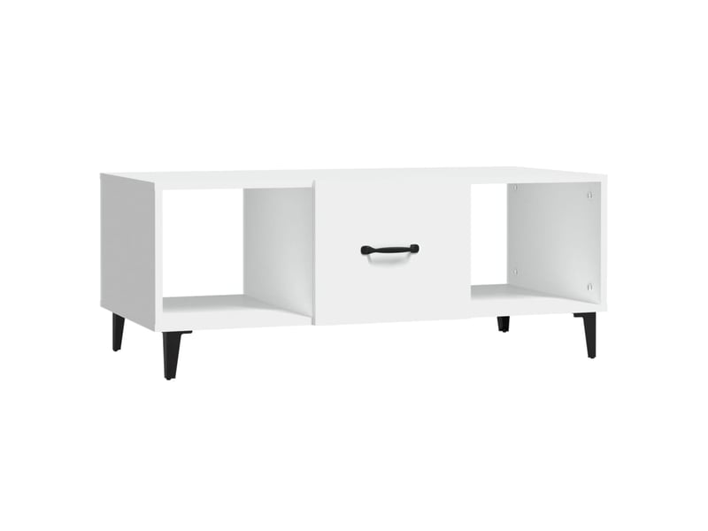  Table basse rectangulaire | table de salon blanc 102x50x40 cm bois d'ingénierie shl6885  - Conforama A
