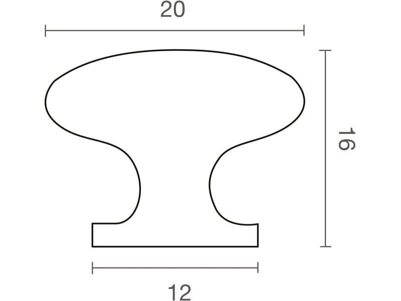  Bouton de meubles mital mioko, diamètre 20 mm - profondeur du bouton de meubles 16 mm - bronze doré brillant  - Conforama B
