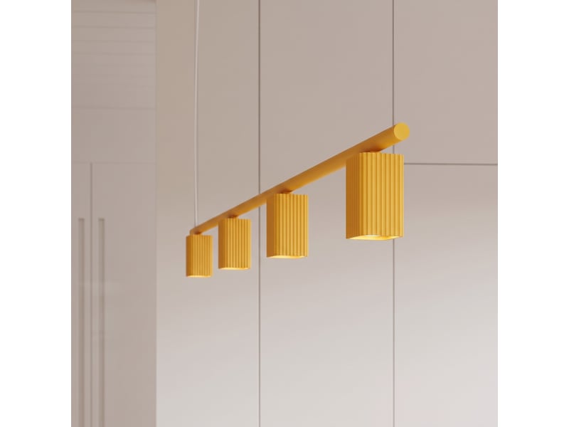 Lustre rayo 4 jaune aluminium moderne 208x122x6cm SL.3270 - Conforama D