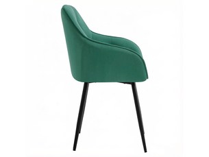 Chaise de salle à manger - ensemble de chaises modernes avec dossier ergonomique, turquoise, chaises rembourrées confortables