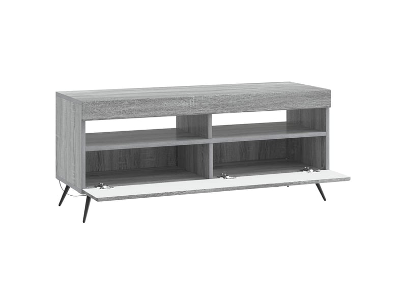 Meuble tv - banc tv - meuble de rangement led sonoma gris bois d'ingénierie - Conforama E