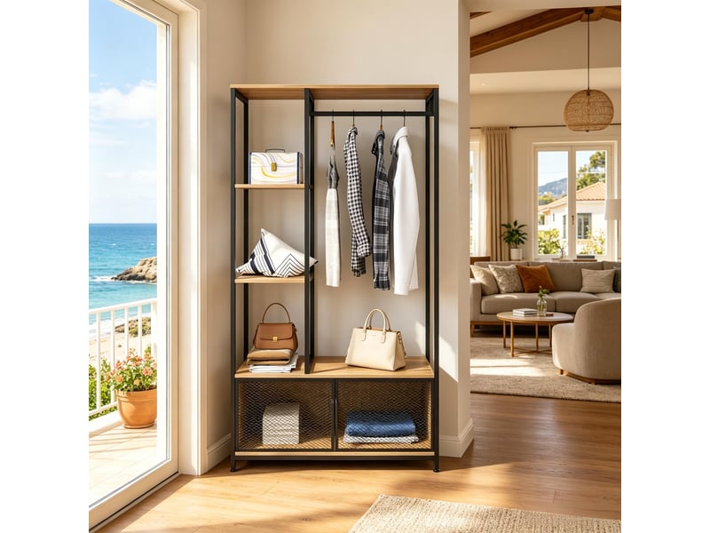  Porte-manteau ouvert, porte-manteau polyvalent, organisateur de vêtements dans la chambre, portant à vêtements dans le couloir (uniquement avec 1005003686785108-1 - Conforama C