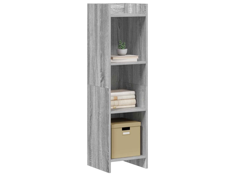 Bibliothèque, meuble de rangement salon sonoma gris 30 x 30 x 111 cm bois d'ingénierie - Conforama C