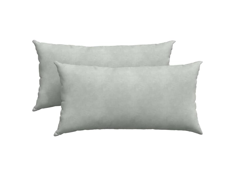  Lot de 2 coussins de canapé, coussins décoratifs gris clair 80 x 40 cm cf59077  - Conforama A