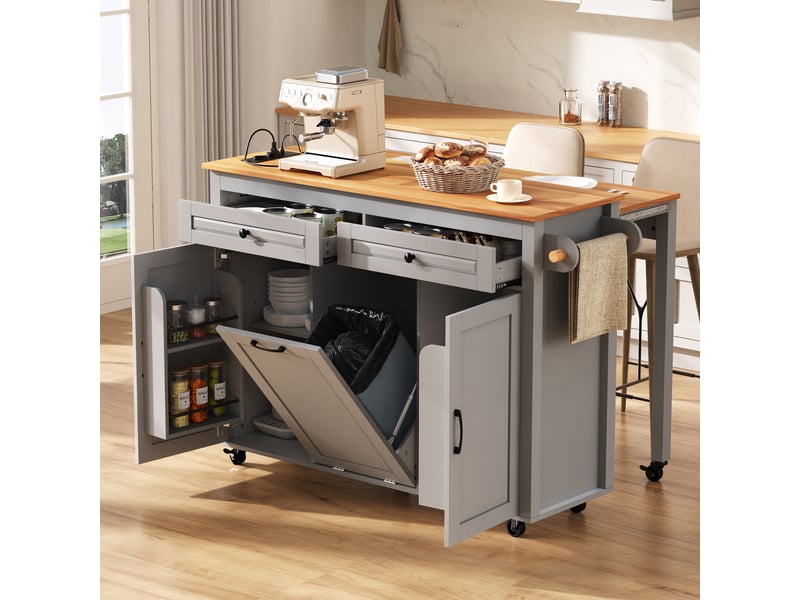  Desserte 3 portes 2 tiroirs coloris gris mdf desserte gris - Conforama B