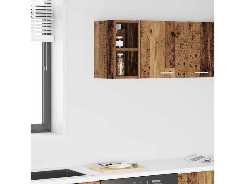 Meuble de rangement cuisine, armoire suspendue bois ancien 20x29,5x40cm  - Conforama B