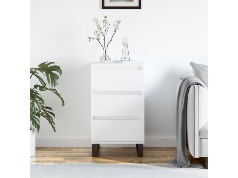  Buffet - bahut - meuble de rangement blanc 40x35x70 cm bois d’ingénierie  - Conforama B