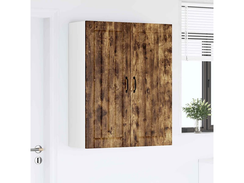Meuble mural de cuisine, armoire de cuisine chêne fumé 80x31x100cm shl9434 - Conforama D