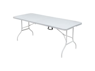 Table structure pliante résistance à la rouille nettoyage facile finition blanche