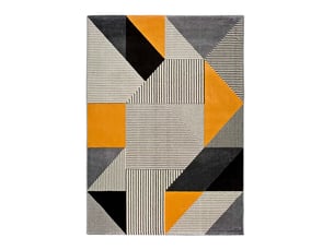 Tapis atticgo gladys rectangulaire gris et moutarde - 100% polypropylène