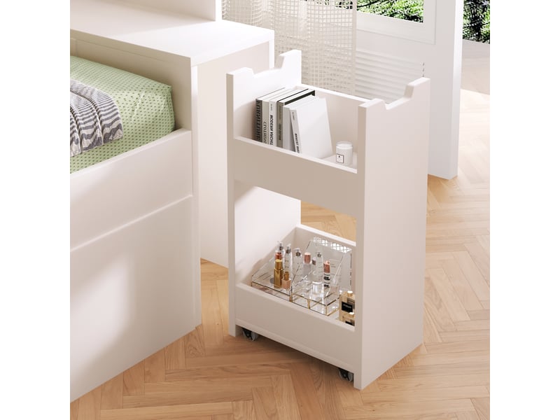 Lit banquette 140x200 cm avec rangements, usb et dossier bouclé Fay Lum - Conforama R