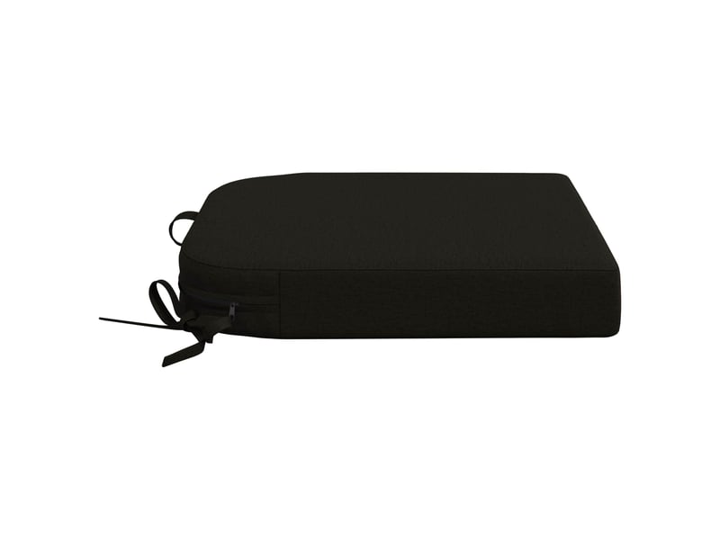 Coussin de siège, coussin d'assise en 1 pièce soest 100 % polyester noir cf55843 - Conforama D