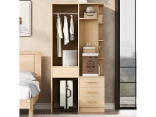 Armoire <strong>DZMDIP</strong> <strong></strong> coloris bois clair largeur 55 cm