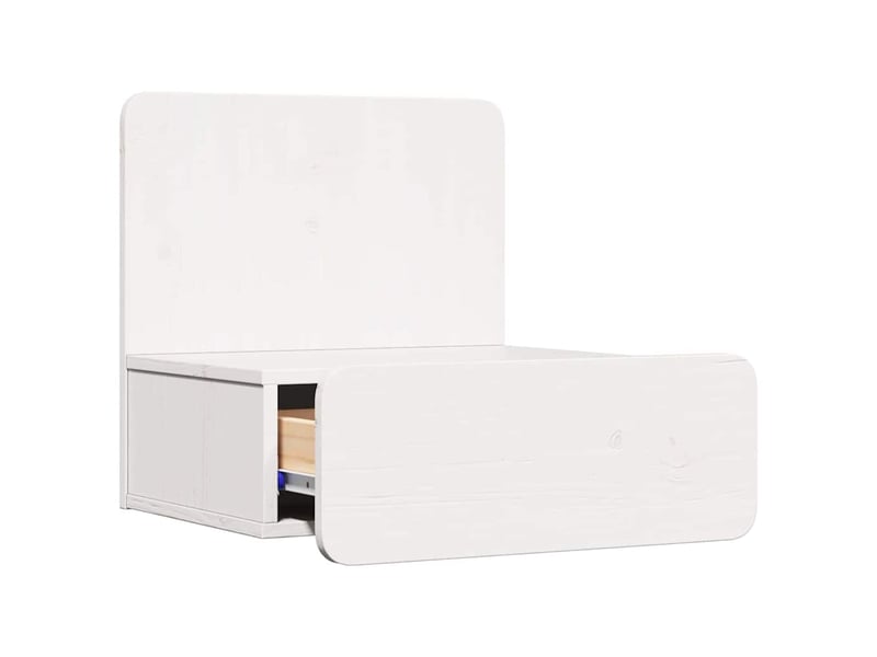  Table de chevet - cabinet de chevet - table de nuit 2 pc blanc 44 x 32,5 x 40 cm bois massif en pin  - Conforama E