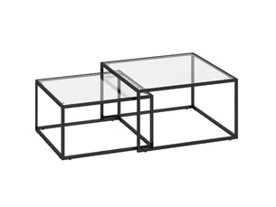 Table basse carré(e) coloris noir <strong>HAUSS SPOLE</strong> <strong></strong> - 75 cmx65 cm