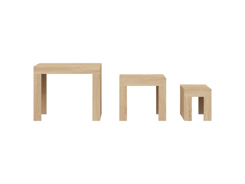  Tables basses gigognes 3 pcs | table de salon chêne sonoma bois d'ingénierie  - Conforama D