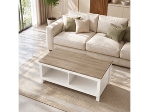 Table basse rectangulaire coloris bicolore <strong></strong> <strong></strong> - 55 cmx110 cm