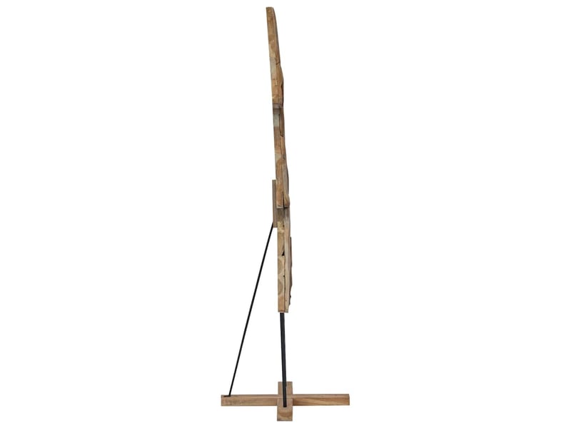  Sapin de noël, arbre de noël avec support marron 181,5 cm bois de teck solide  - Conforama E