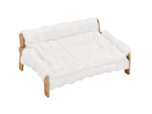 Canapé droit fixe <strong>DESMIU</strong> <strong></strong> 1 place Bois blanc