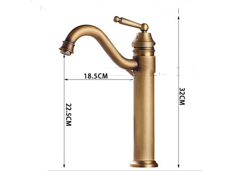  Robinet salle bain haut peut pivoter à 360 °mitigeur de lavabo, laiton antique  - Conforama B