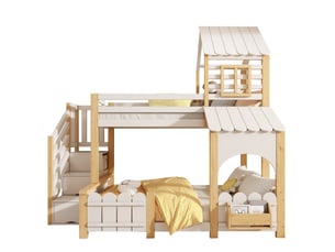 Lit superposé 140x200 cm <strong>MODERNLUXE</strong>  <strong></strong> coloris blanc