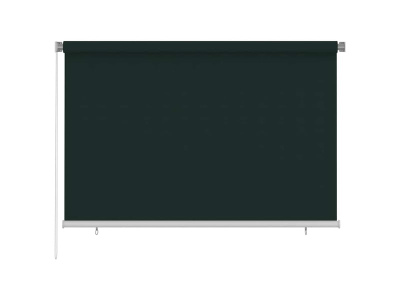  Store enrouleur, store roulant d'extérieur 225 (l) x 140 (h) cm vert foncé hdpe cf47387  - Conforama B