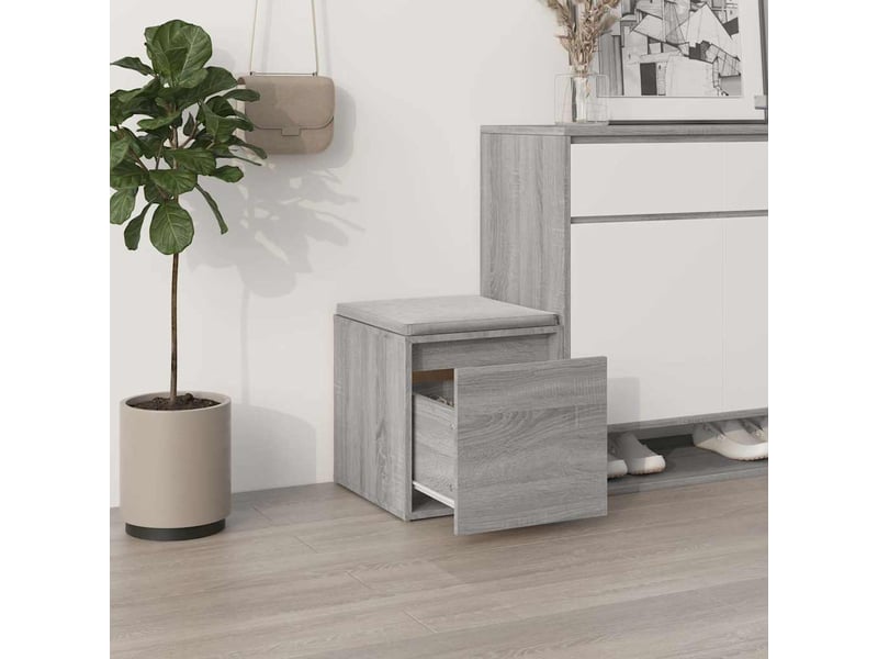  Boîte de rangement bureau sonoma gris 40,5x40x40 cm bois d'ingénierie  - Conforama C