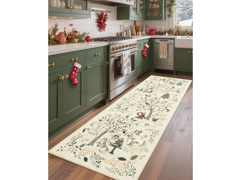 Tapis d'entrée de noël, tapis d'entrée antidérapant, idéal pour les chambres, les salons et les cuisines, 80 x 160 cm SZPB770238JJZJ - Conforama A